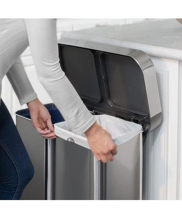 simplehuman Custom Fit Drawstring Trash Bags - 60 Count, 30-35 Liter, White - Pack of 3 - Buy Online on SooperMarket.com
