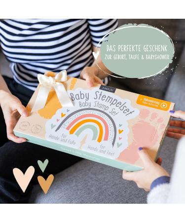 Amari Baby Handprint & Footprint Set - Perfect Birth Gift with Stamp Cushions & Printing Cards - Cherished Keepsake Frame for Baby Parties - Buy Online on SooperMarket.com