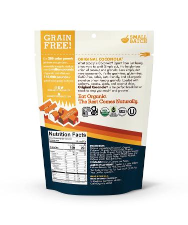 Grandy Organics Original Coconola Gluten Free Granola - Certified Organic, Keto & Paleo Friendly, Non-GMO - 9oz Bags, Bulk Pack of 3 - Buy Online on SooperMarket.com