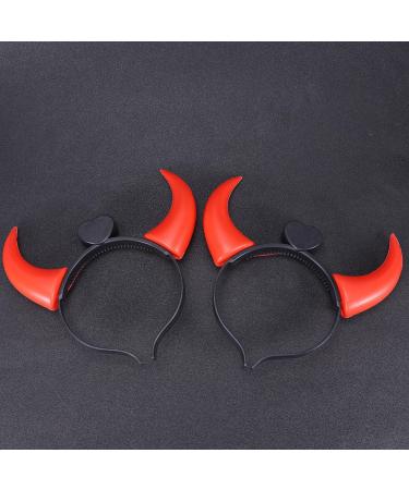 FOMIYES Halloween Headbands: Devil Horns Headband - Red Luminous Devil Horns Hairband LED Light Halloween Costume for Women Men Girls Halloween Party Cosplay Supplies - Buy Online on SooperMarket.com