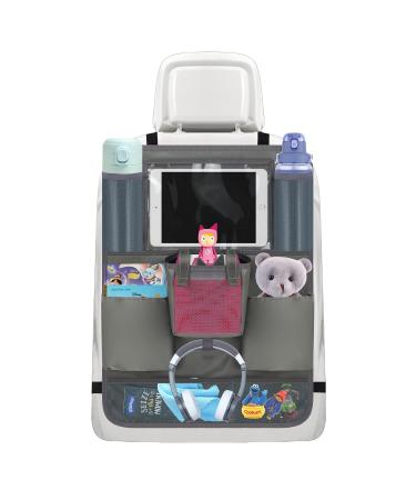 Annmore Car Organiser with Holder for Toniebox and Bag for Ipad Car Seat Back Cover Seat Back Organiser for Tonies Characters UK Grey 1 Piece