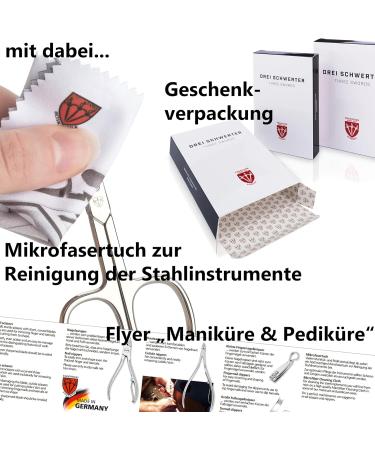 Buy Three Swords Germany 10-Piece Manicure Set 'Spezia' - Blue Artificial Leather Case | Nail Scissors Skin Scissors Nail Pliers & More - Buy Online on SooperMarket.com