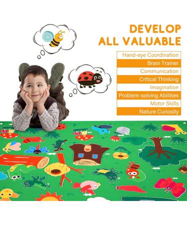 Poaiela Farm Animal Felt Board Set - Interactive Early Learning Storytelling Playset for Kids | 3.3ft Reusable Wall Hangers for Toddlers & Young Girls - Buy Online on SooperMarket.com