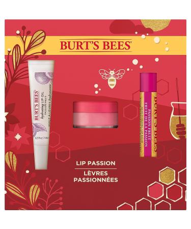 Burt's Bees Christmas Lip Care Set - Passionfruit Balm, Overnight Treatment & Hydrating Oil - Buy Online on SooperMarket.com