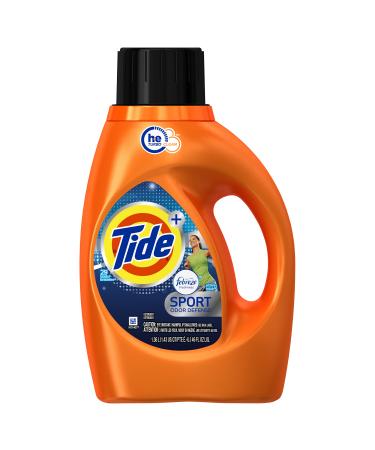 Tide Plus Febreze Freshness Sport High Efficiency Liquid Laundry Detergent - 46 oz - Active Fresh