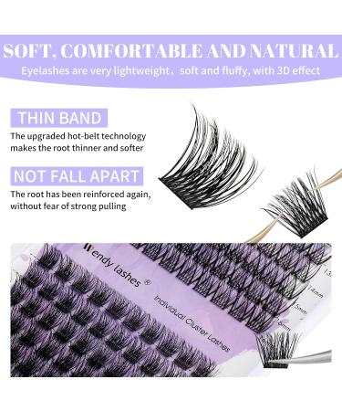 Individual Lashes 0.07mm Cluster D Curl 12-16mm Mixed Long Reusable Soft Wispy DIY Lash Extensions - Buy Online on SooperMarket.com