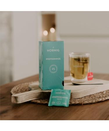 J. Hornig Peppermint Tea Natural Fresh Peppermint Flavor 100 Tea Bags (4x25 Bags) - Premium International Delivery - Buy Online on SooperMarket.com