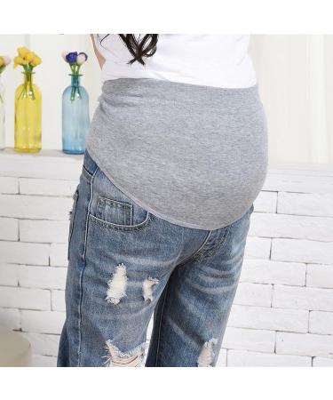 Spritumn-Home Maternity Jeans for Women UK | Solid Blue Skinny Fit Ripped Jeans | Over The Bump Vintage Stretch Denim Leggings | 4XL - Buy Online on SooperMarket.com