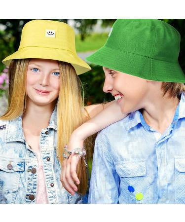 Smiling Face Bucket Hat | Cute Beach Sun Hat for Women & Men | Assorted Colors - Buy Online on SooperMarket.com