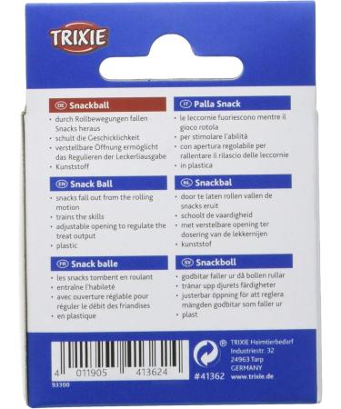 Trixie Cat Activity Snack Ball - Adjustable Opening 6 cm - Interactive Toy for Cats | International Shipping Available - Buy Online on SooperMarket.com