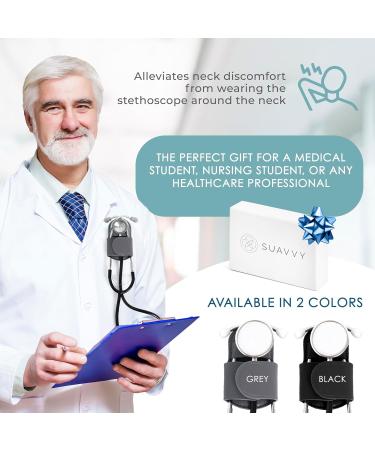 Buy Magnetic Stethoscope Holder Clip - Genuine Leather Waist Holder for Littman Stethoscopes - Perfect Gift for Nurses & Doctors - International Shipping Available - Buy Online on SooperMarket.com