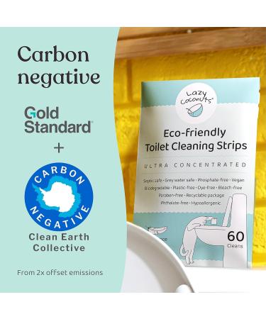 Toilet Bowl Cleaner Strips - 60 Cleans | Plastic-Free Dye-Free & Lemon Essential Oil | Eco-Friendly Cleaning Solution - Buy Online on SooperMarket.com