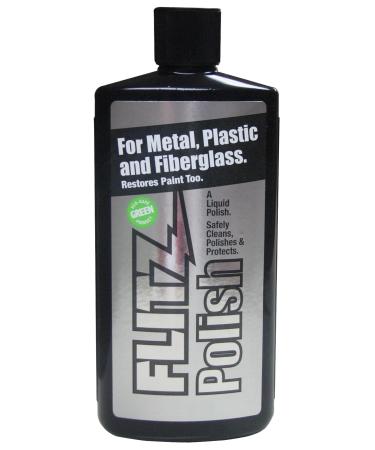 Flitz Multi-Purpose Polish and Cleaner Liquid for Metal, Plastic, Fiberglass, Aluminum, Jewelry, Sterling Silver: Great for Headlight Restoration + Rust Remover, 3.4 oz (Model: LQ 04535) Single