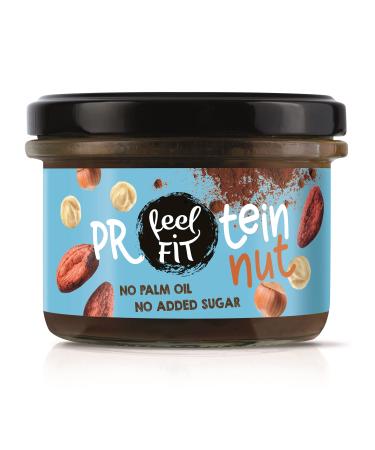 Feel fit protein groove cocoa hazelnut spread without added sugar 19% protein cream without palm oil smooth consistency (6 x 200 g) hazelnuts 200 g x 6