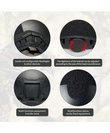 Fousam Tactical Helmet Airsoft Fast BJ/PJ/MH Military - Adjustable 15 in 1 Headwear for Paintball CS War Games - Outdoor Sports Helmet (BJ-Black) - Buy Online on SooperMarket.com