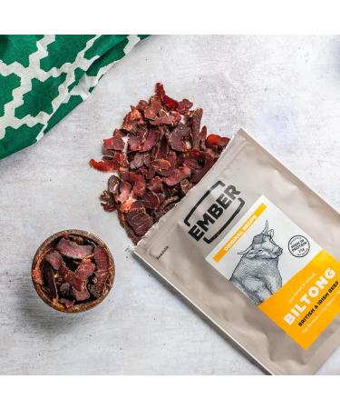 Ember Snacks Biltong Beef Jerky 250g - Low-Calorie High-Protein Snack from British & Irish Beef - Best for On-the-Go - Buy Online on SooperMarket.com