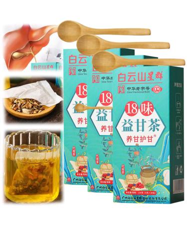 Hey There Kitty Liver Tea 18 Flavors Liver Care Tea Chinese Herbal Tea for Liver Health Nourishing Liver and Protecting Liver Tea (3Box)