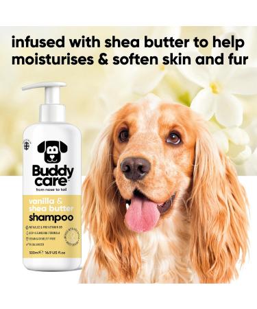 Buddycare Vanilla & Shea Butter Dog Shampoo - Moisturizing Aloe Vera Formula - 500ml - Buy Online on SooperMarket.com