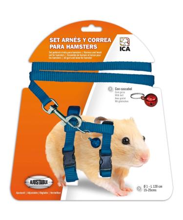ICA DA977 Harness and Belt for Hamsters Blue