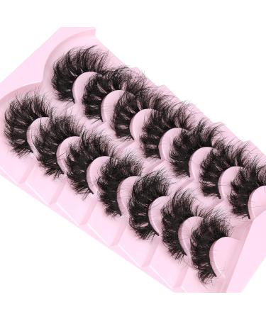 Geeneiya Dense 8D Mink Fluffy Cat Eye Lashes Pack for Long, Thick Volume - Look Like Extensions - Buy Online on SooperMarket.com