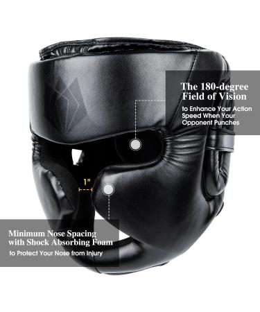 FitsT4 Boxing Headgear | Sparring Head Guard for Martial Arts Training | PU Leather | Large-X-Large - Buy Online on SooperMarket.com