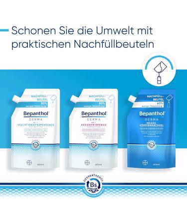 Bepanthol Derma Mild Body Washing Gel - Soap-Free Hydrating Shower Gel for Sensitive & Dry Skin with Dexpanthenol & Aloe Vera - 400ml Refill Pack - Buy Online on SooperMarket.com