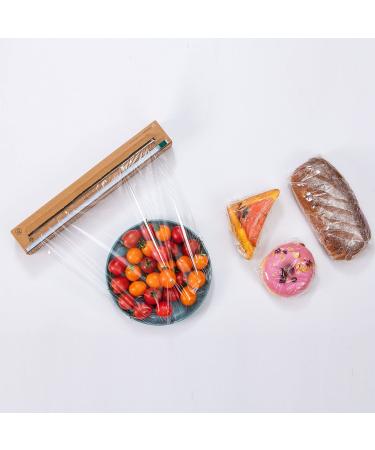 Compostable Cling Wrap with Cutter Easy to Use 11.8" x 100 FT, Extra Thick | New Design | Plastic Wrap for Food, Green BPA Free Food Wrap, US BPI and Compost Home Certified (11.8"x100FT)