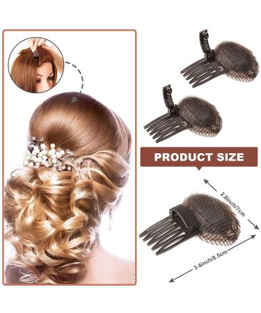 Invisible Fluffy Hair Pad Sponge Clip Set for Women - Brown - Buy Online on SooperMarket.com
