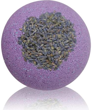 Lavender Vanilla Giant 12oz Fizzy Bath Bomb with Real Dried Flower Petals by Cottage Lane - Night of Romance Collection - Buy Online on SooperMarket.com