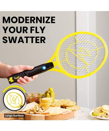 ZAP IT Rechargeable Bug Zapper Racket 4000 Volt - USB Charging Cable - 2 Pack - Large Yellow - Buy Online on SooperMarket.com