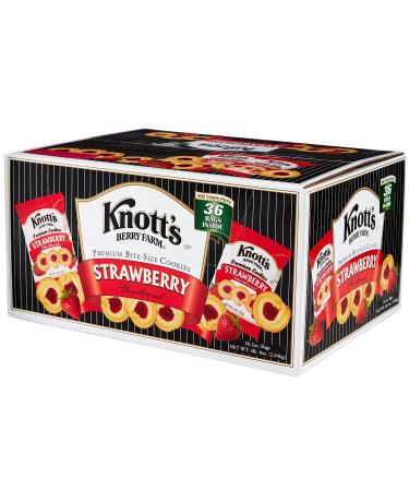 Knott's Berry Farm Strawberry Shortbread Cookies - 36 Pack, 2 oz Bags - Buy Online on SooperMarket.com