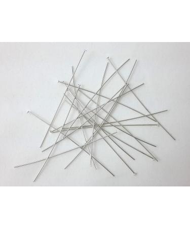 925 Sterling Silver Head Pins 24 Gauge 2 Inches (20 Pack) - Craft Wire - Buy Online on SooperMarket.com