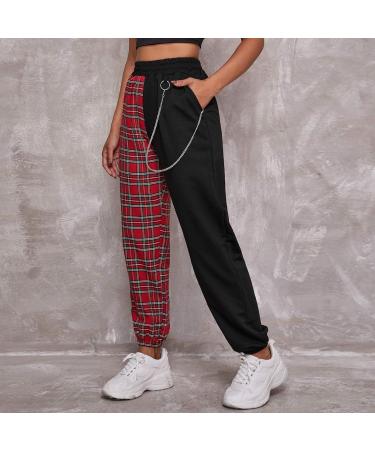 WILLBEST Sport Pants for Women Running Jogger Causal Athletic Workout Sweatpants Ladies Loose Fit Trouser Tracksuit Bottoms Activewear 5507-djufh-red#1 M - Buy Online on SooperMarket.com