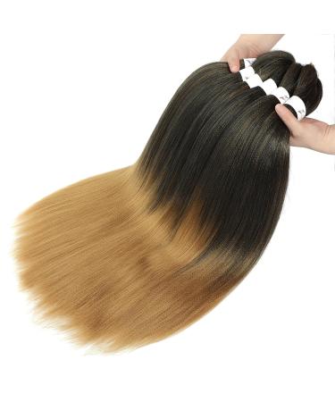 Xusuperb Pre-Stretched Braiding Hair - Ombre Blonde 26 inch Extensions | 6 Packs Soft Yaki-Textured Kanekalon Hair for Easy Braids (T1B/27#) - Buy Online on SooperMarket.com