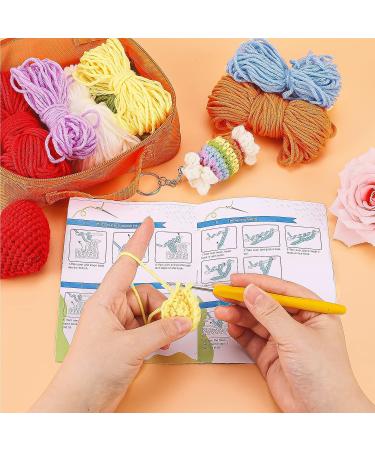 OPOUNT Crochet Kit for Beginners - 12 Simple Crochet Keychains, Step-by-Step Instruction (Patent Product) - Buy Online on SooperMarket.com