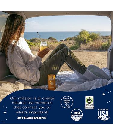 Tea Drops Lightly Sweetened Loose Leaf Gift Box - 8 Drops with Matcha, Rose, Earl Grey, Citrus Ginger & Peppermint - Wooden Gift Box - Bagless CafDecaf Tea Assortment - Buy Online on SooperMarket.com