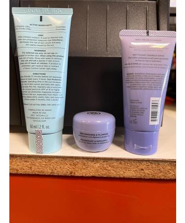 TATCHA Dewy Summer Essentials | Hydrated Skin Mini Set | Mini Dewy Skin Cream Rice Wash & Silken SPF | $110 Value - Buy Online on SooperMarket.com
