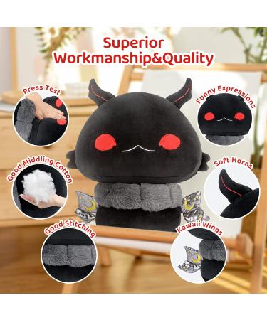 Mewaii 14'' Mothman Mushroom Plush Pillow Squishy Toy - Black Moth 14 Inch - Buy Online on SooperMarket.com