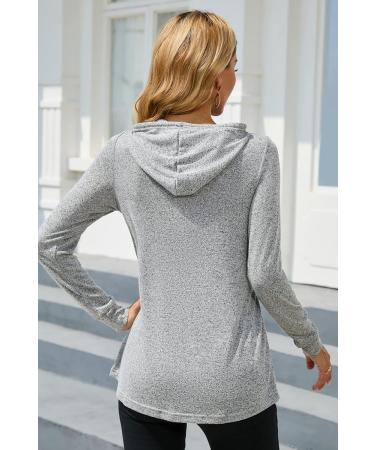 Sosolism Women's Nursing Hoodie | Maternity Breastfeeding Top | Long Sleeve Pregnancy Sweatshirt | XL Light Grey - Buy Online on SooperMarket.com