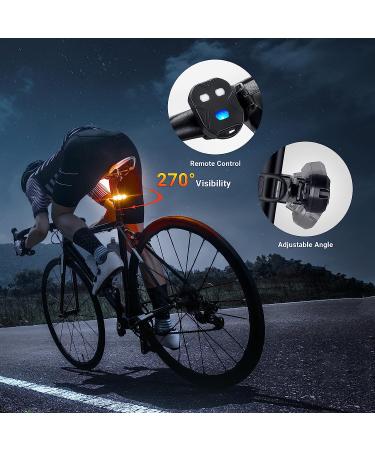 Wireless Remote Bike Tail Light w/ Turn Signals | USB Rechargeable & Waterproof Cycling Taillight for Night Safety - Buy Online on SooperMarket.com
