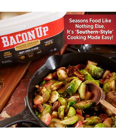 Bacon Up Bacon Grease - 9lb Pail of Authentic Fat for Cooking, Frying & Baking - Gluten-Free, No Carbs, Triple-Filtered & Shelf-Stable - Buy Online on SooperMarket.com