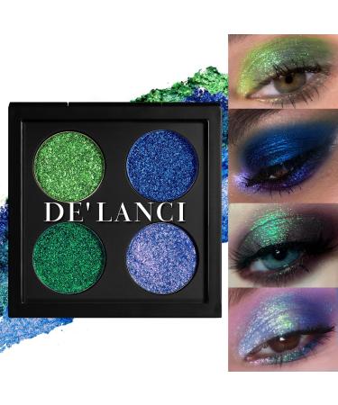 BEUSELF Chameleon Glitter Eyeshadow Palette Intense Color Shifting Metallic Duochrome Eye Shadow Blue Green Lavender Multichrome Eyeshadow Long Lasting Sparkly Eye Makeup Pallet for Women Talc Free Aurora