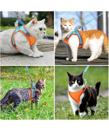 Escape-Proof Cat Harness and Leash Set - Reflective Vest for Small Cats | XXS Orange - Buy Online on SooperMarket.com