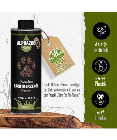 Alphazoo Premium Evening Primrose Oil for Dogs & Cats 250ml | Cold-Pressed Omega-6 & Omega-9 Feed Oil for Shiny Fur - Buy Online on SooperMarket.com