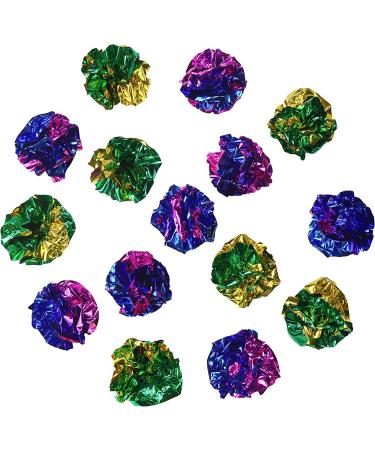 Chiwava 1.6'' Mylar Balls Cat Toy - 45PCS Assorted Color Lightweight Crinkle Ball for Kittens - Buy Online on SooperMarket.com