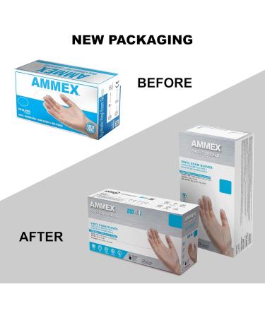 AMMEX Clear Vinyl Medical Gloves Large - Pack of 100 | Disposable Gloves - Buy Online on SooperMarket.com