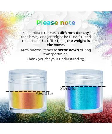 Chameleon Mica Powder - Epoxy Resin Color Pigment 16 Colors Set - Holographic Multicolor Mica Powder - Buy Online on SooperMarket.com