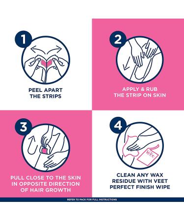 Veet Leg and Body Cold Wax Strips 40 ct (Pack of 2) - Hair Remover - Buy Online on SooperMarket.com