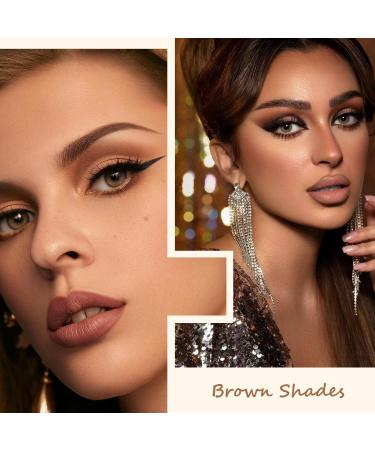 Nude Pink Brown Eyeshadow Palette - 25 Colors, Matte & Shimmer, Highly Pigmented, Hypoallergenic Eye Makeup - Oatmeal Milk Tea - Buy Online on SooperMarket.com