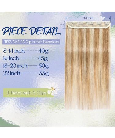 TESS Real Hair Extensions Clip in One Pieces 12 inch Straight Human Hair Extensions with U-shape 6-teeth Snap Clip 12/613 Golden Brown Mixed Bleach Blonde 12 Inch #12P613 Golden Brown & Bleach Blonde - Buy Online on SooperMarket.com